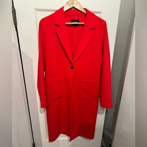 Long red express coat